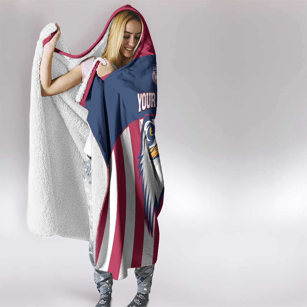 USA 2025 Rugby Custom Hooded Blanket Come On Eagle