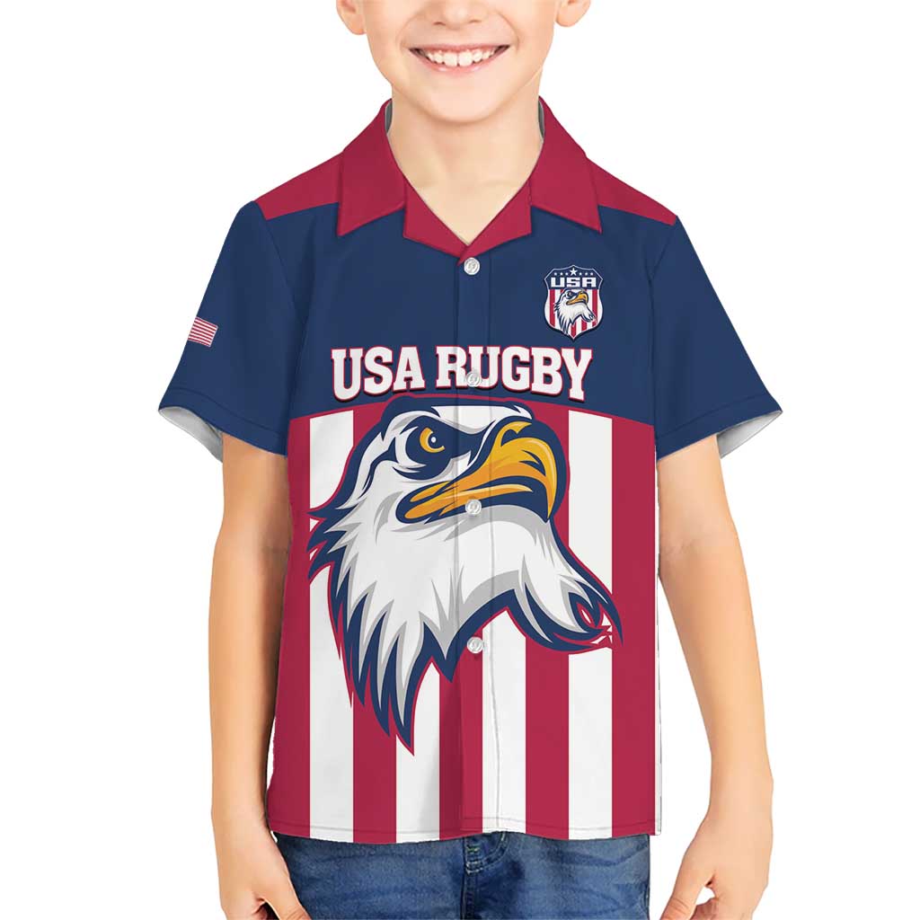 USA 2025 Rugby Custom Kid Hawaiian Shirt Come On Eagle