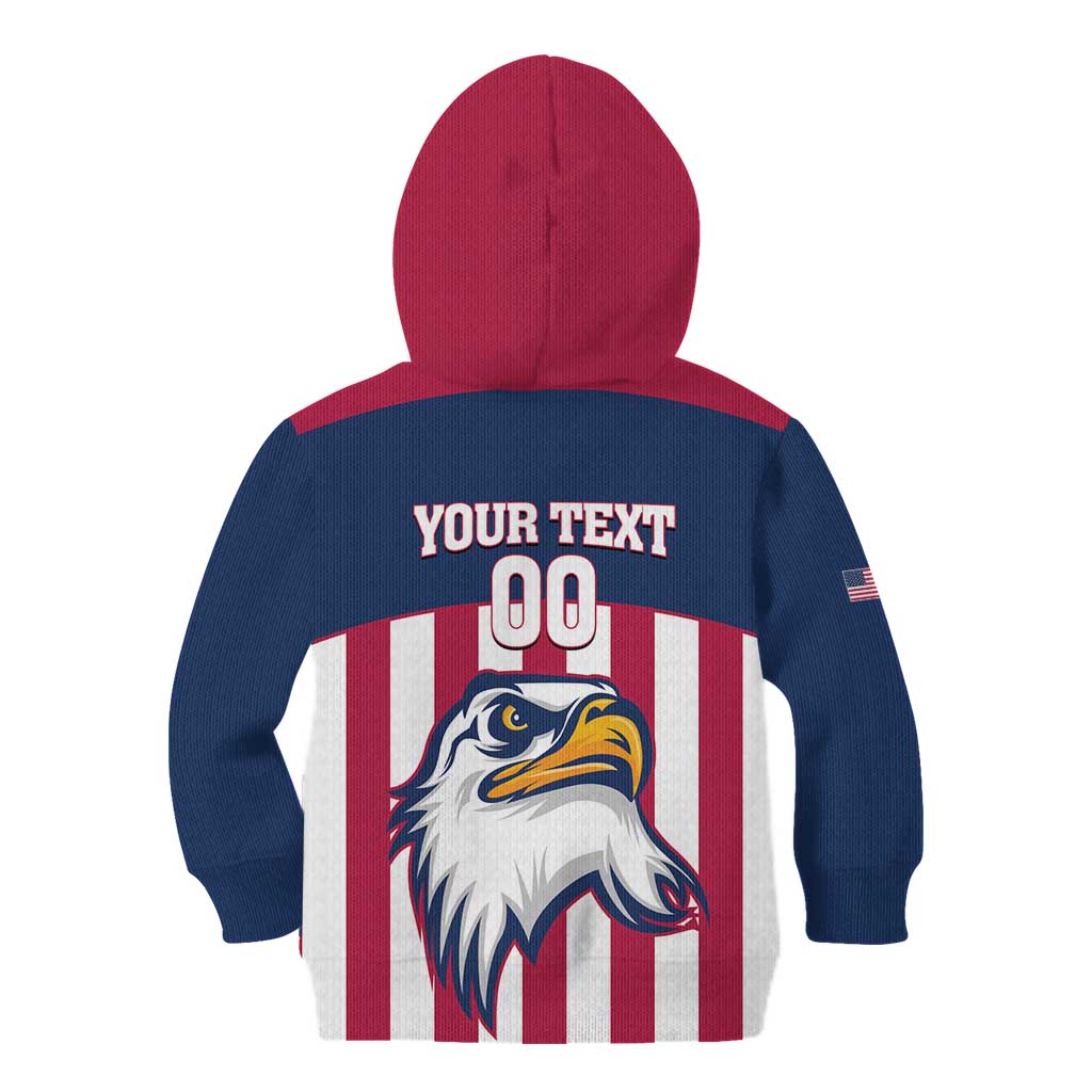 USA 2025 Rugby Custom Kid Hoodie Come On Eagle