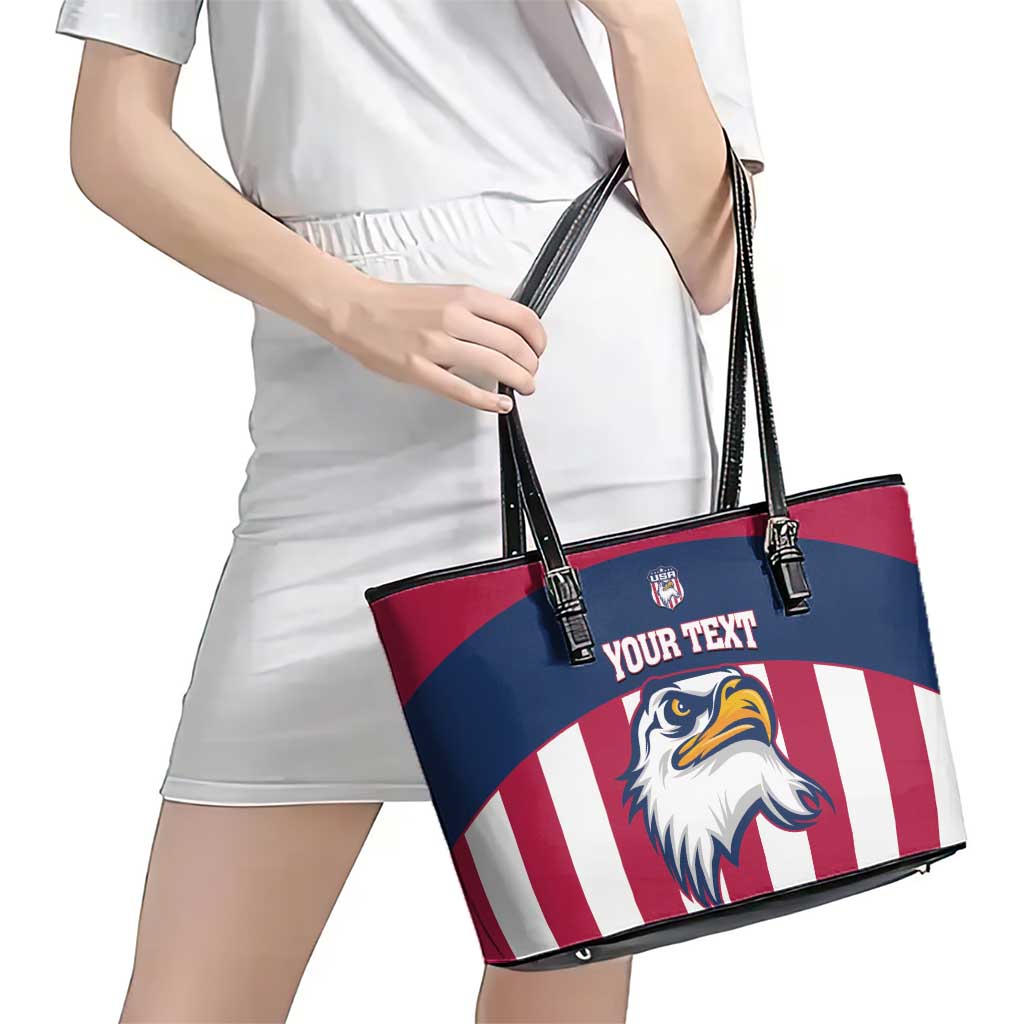 USA 2025 Rugby Custom Leather Tote Bag Come On Eagle