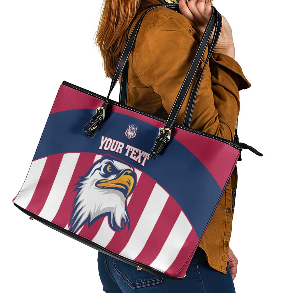 USA 2025 Rugby Custom Leather Tote Bag Come On Eagle