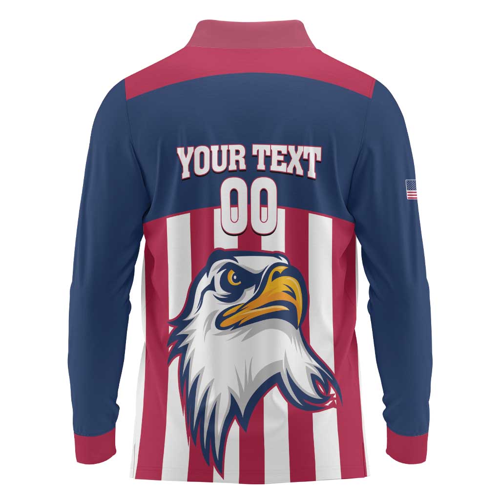USA 2025 Rugby Custom Long Sleeve Polo Shirt Come On Eagle