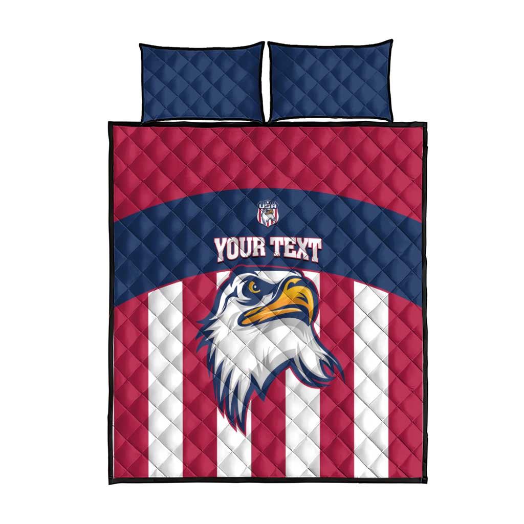 USA 2025 Rugby Custom Quilt Bed Set Come On Eagle