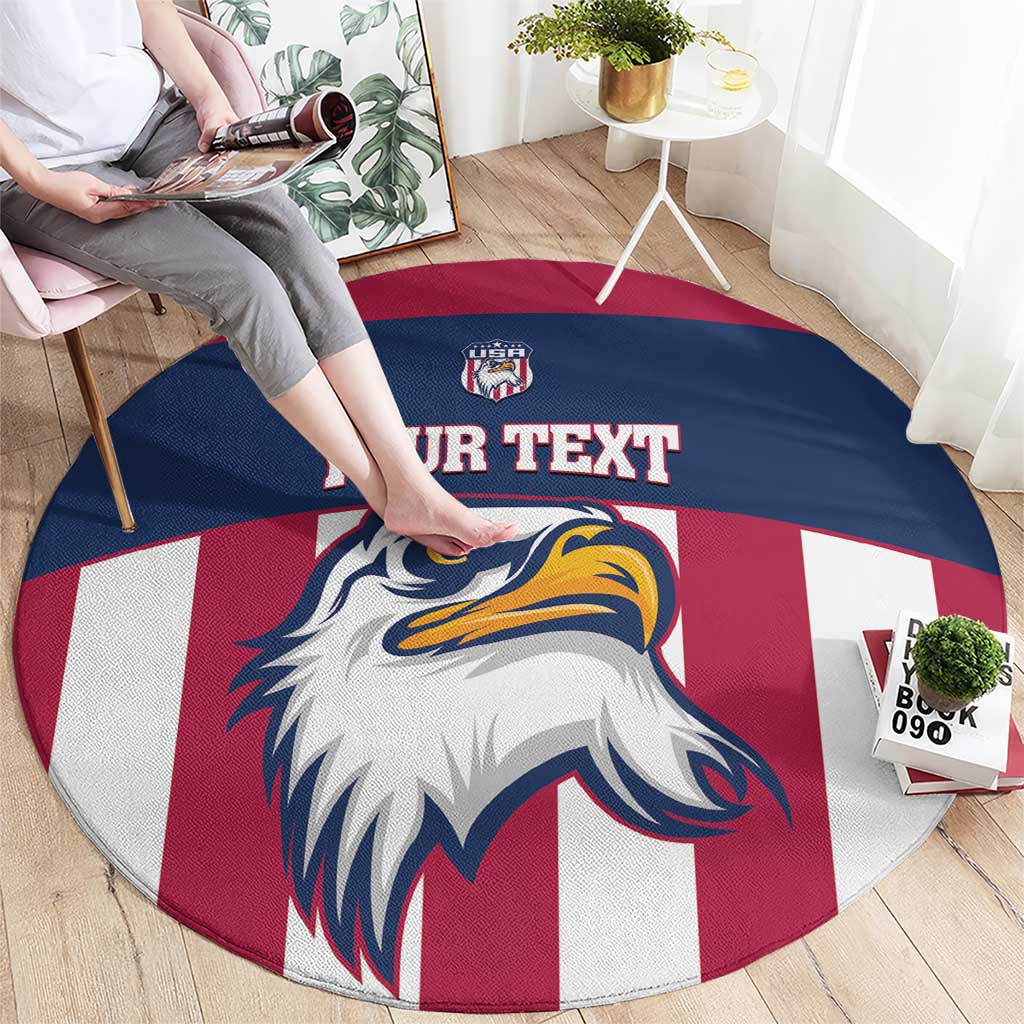 USA 2025 Rugby Custom Round Carpet Come On Eagle