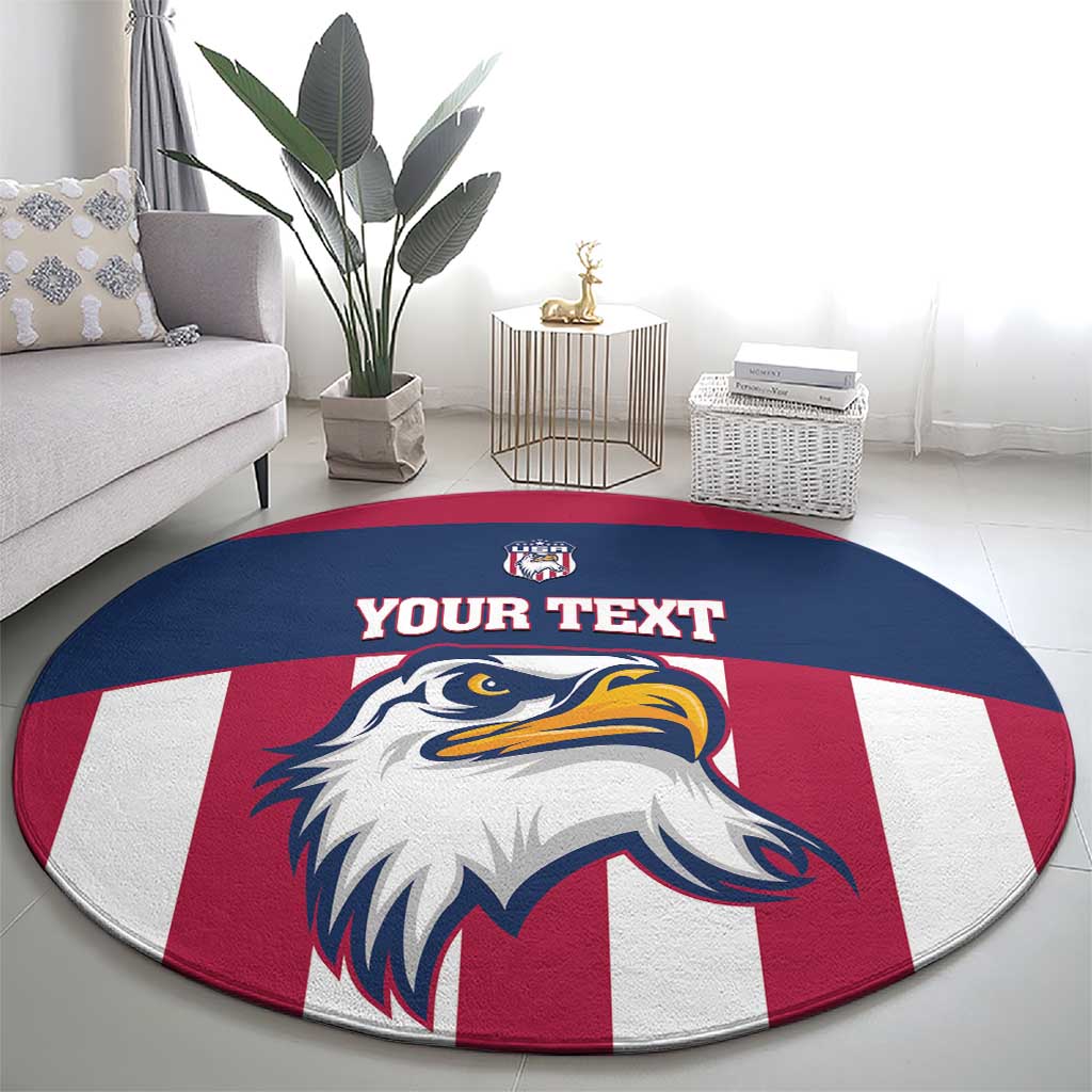 USA 2025 Rugby Custom Round Carpet Come On Eagle