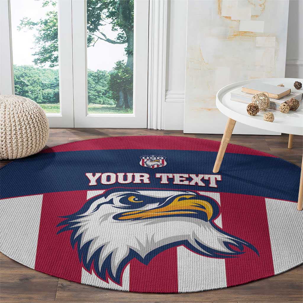 USA 2025 Rugby Custom Round Carpet Come On Eagle