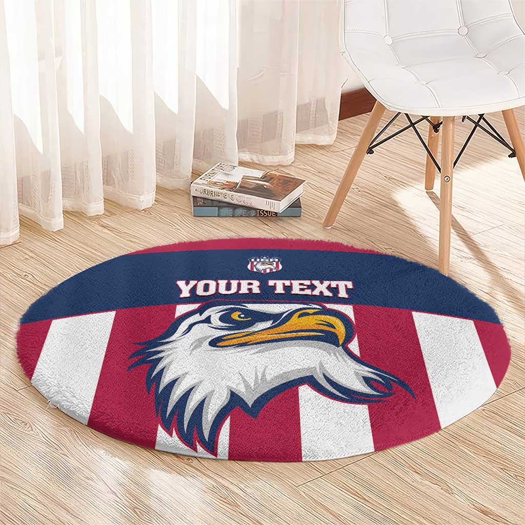 USA 2025 Rugby Custom Round Carpet Come On Eagle