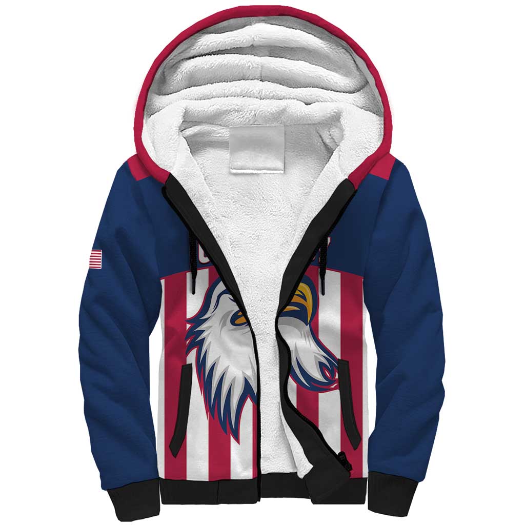 USA 2025 Rugby Custom Sherpa Hoodie Come On Eagle