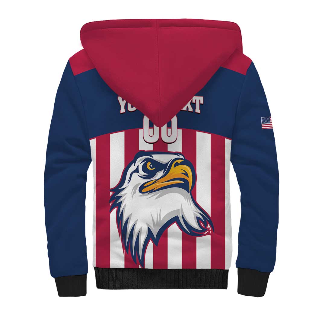 USA 2025 Rugby Custom Sherpa Hoodie Come On Eagle