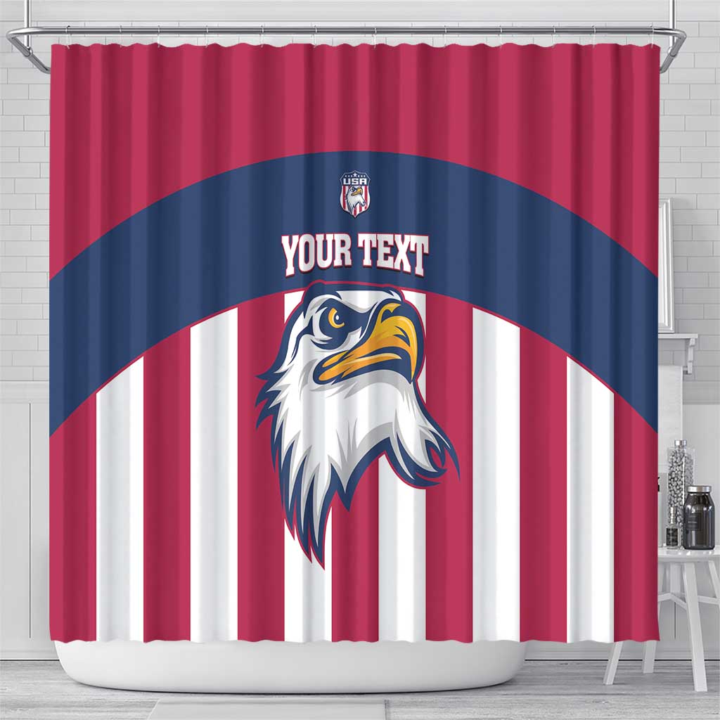 USA 2025 Rugby Custom Shower Curtain Come On Eagle