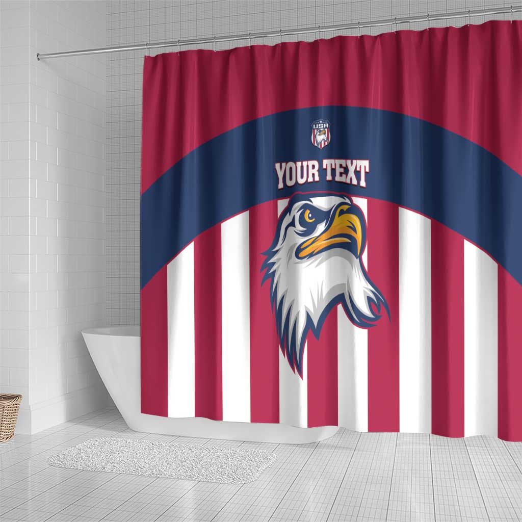 USA 2025 Rugby Custom Shower Curtain Come On Eagle