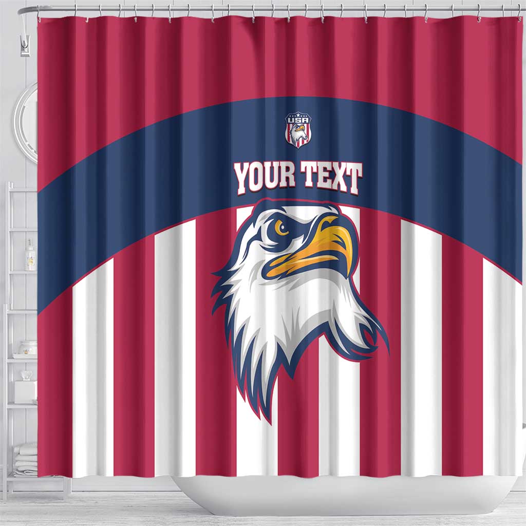 USA 2025 Rugby Custom Shower Curtain Come On Eagle