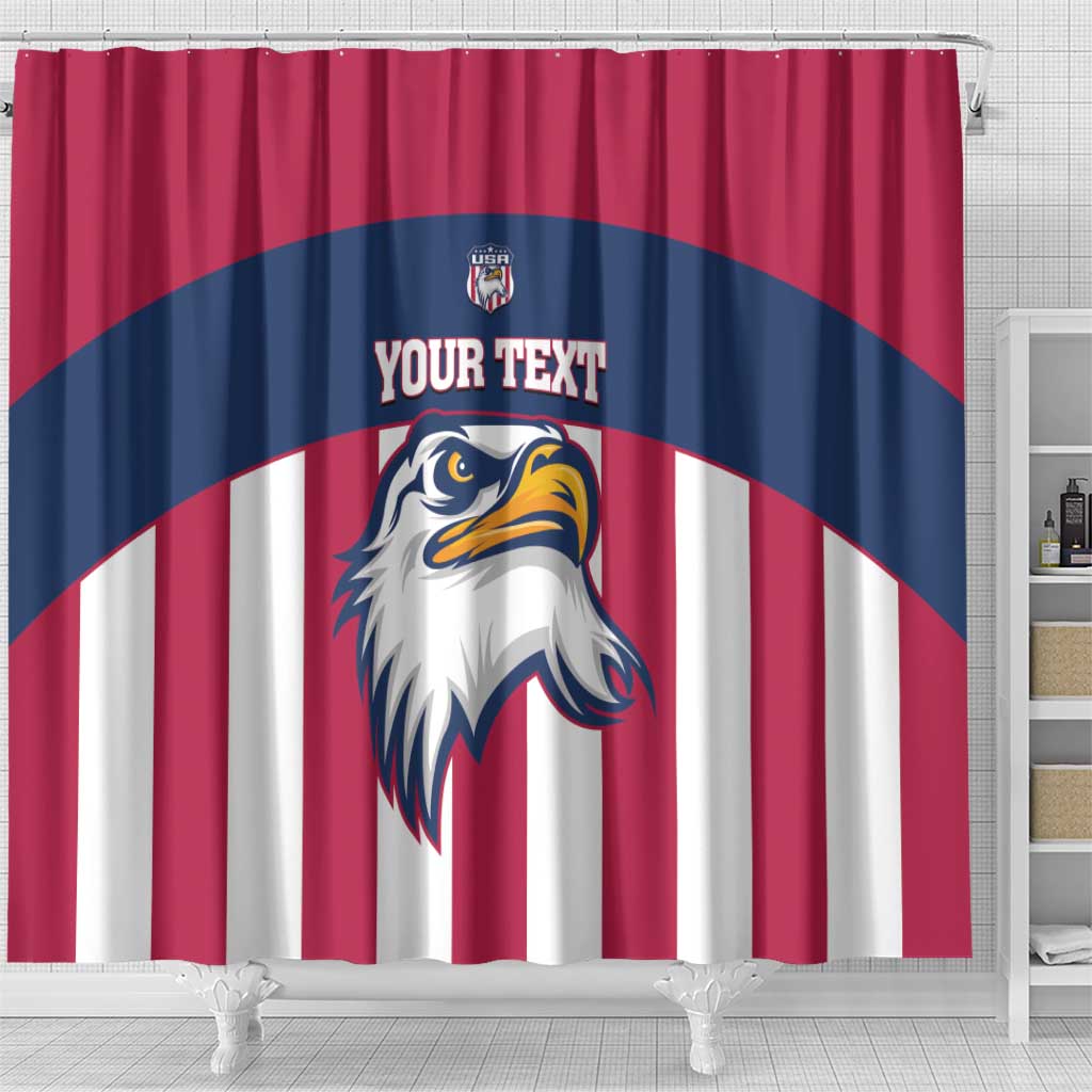 USA 2025 Rugby Custom Shower Curtain Come On Eagle
