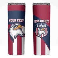 USA 2025 Rugby Custom Skinny Tumbler Come On Eagle