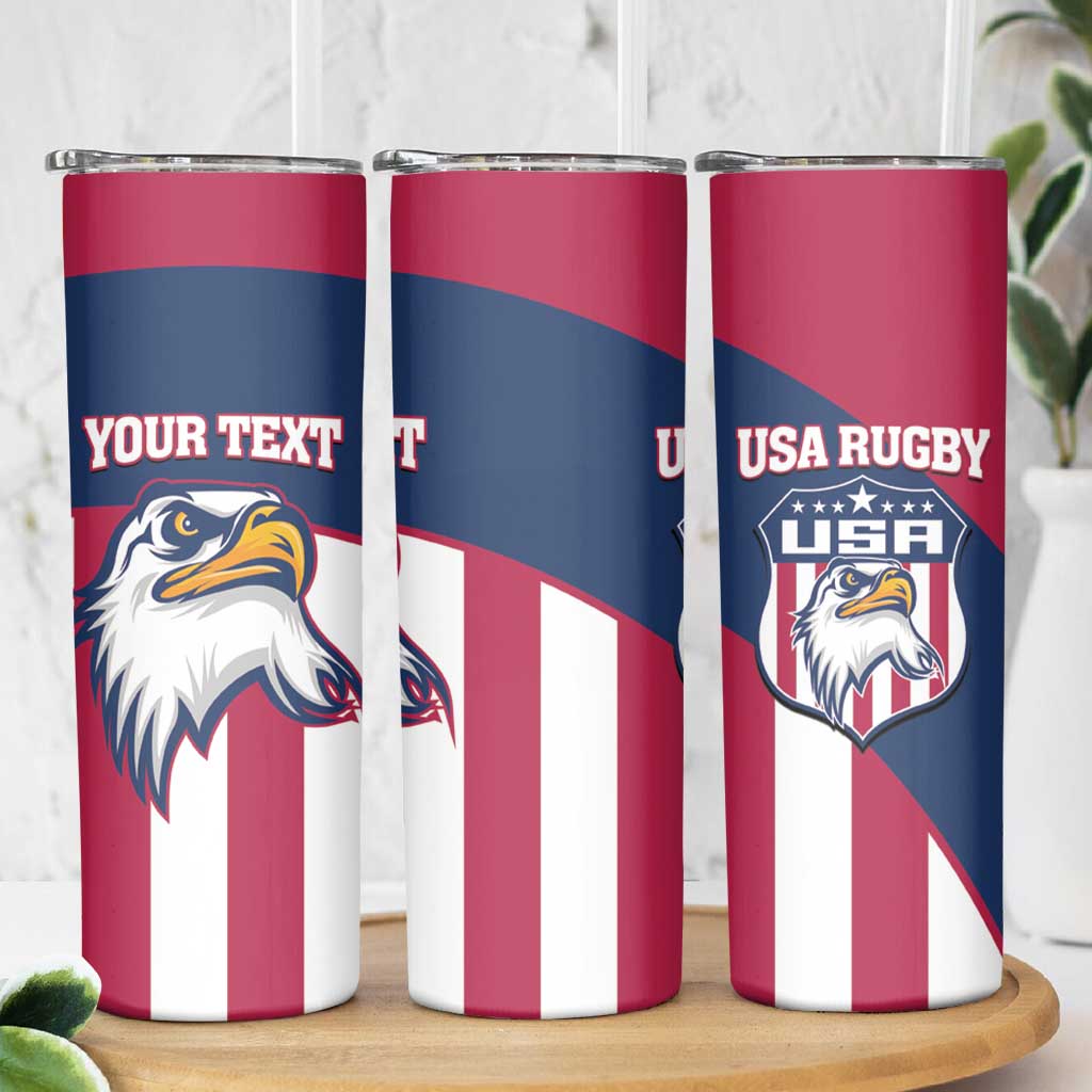 USA 2025 Rugby Custom Skinny Tumbler Come On Eagle