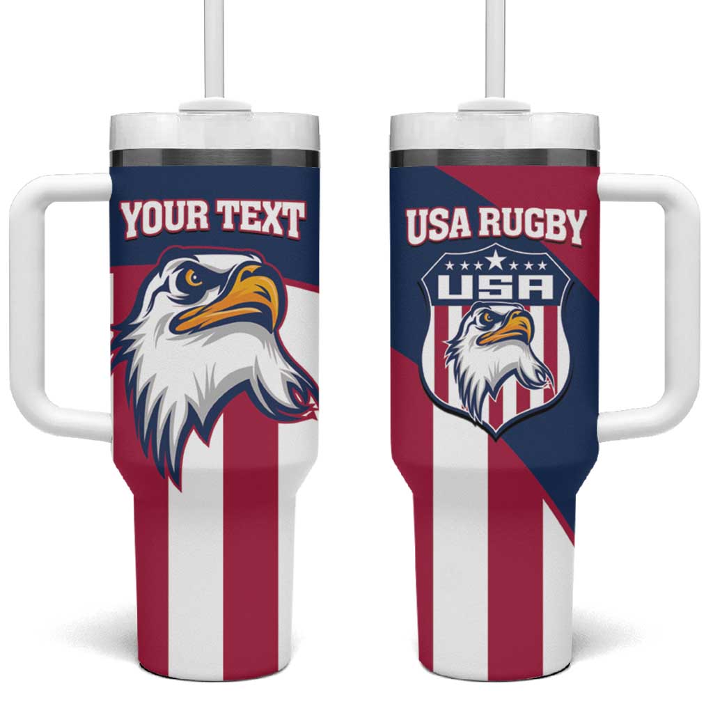 USA 2025 Rugby Custom Tumbler With Handle Come On Eagle