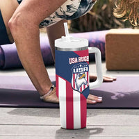 USA 2025 Rugby Custom Tumbler With Handle Come On Eagle