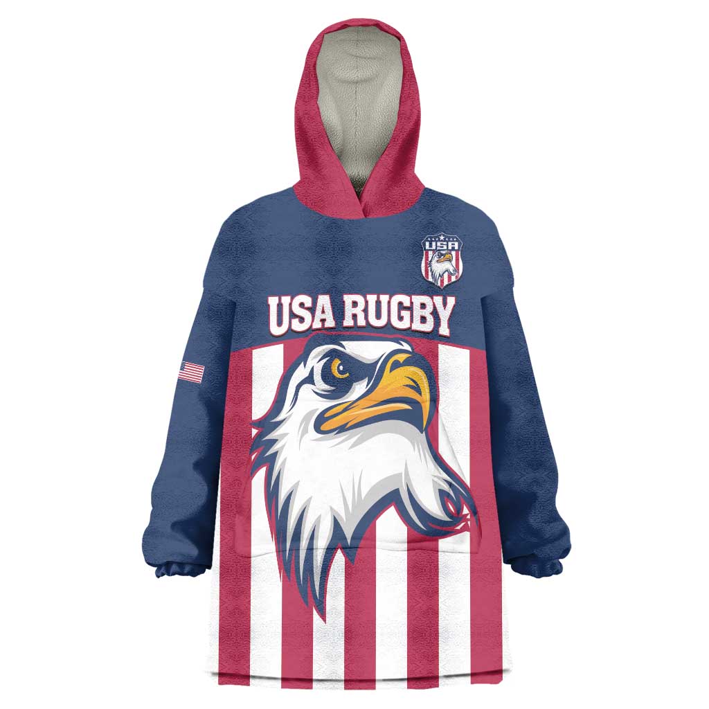 USA 2025 Rugby Custom Wearable Blanket Hoodie Come On Eagle