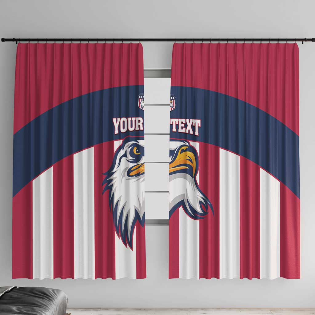 USA 2025 Rugby Custom Window Curtain Come On Eagle