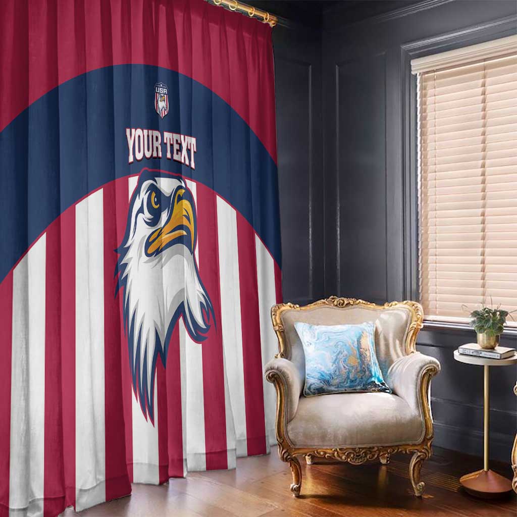 USA 2025 Rugby Custom Window Curtain Come On Eagle