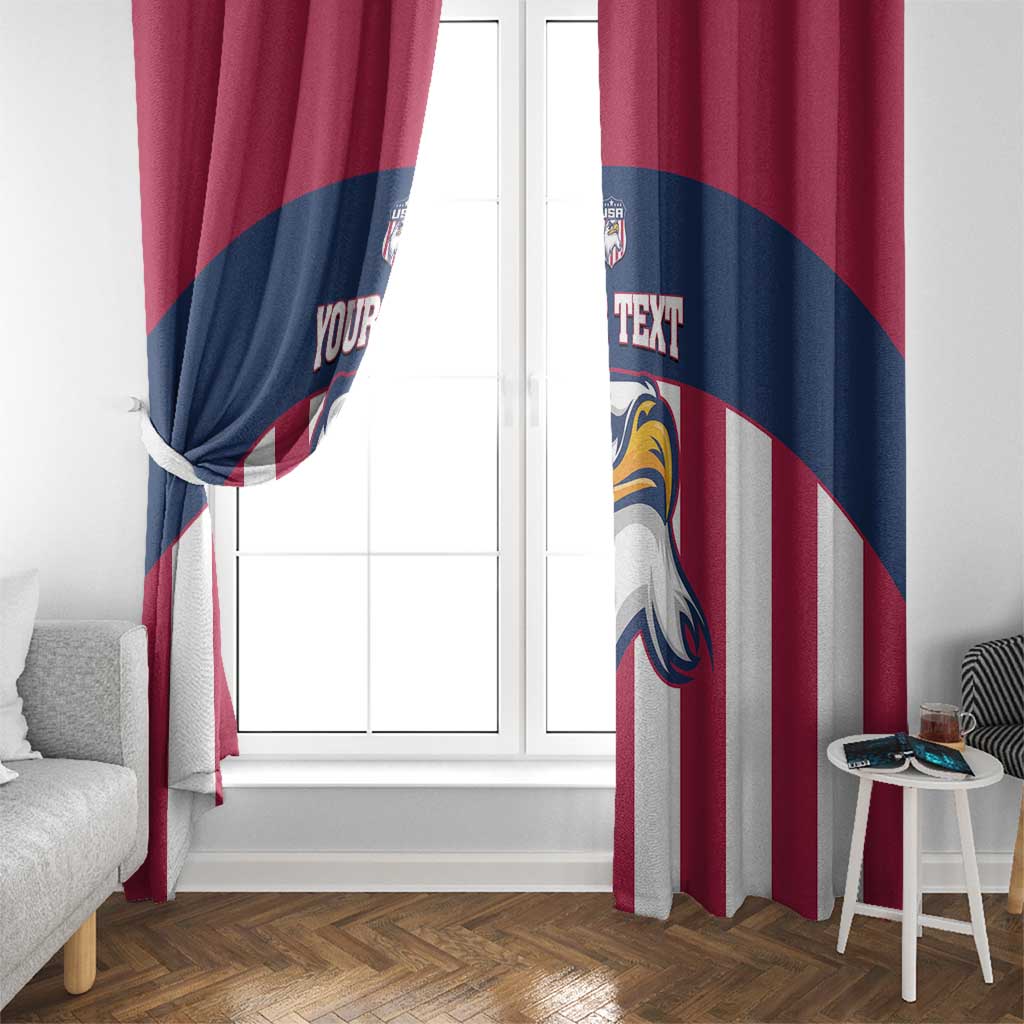 USA 2025 Rugby Custom Window Curtain Come On Eagle