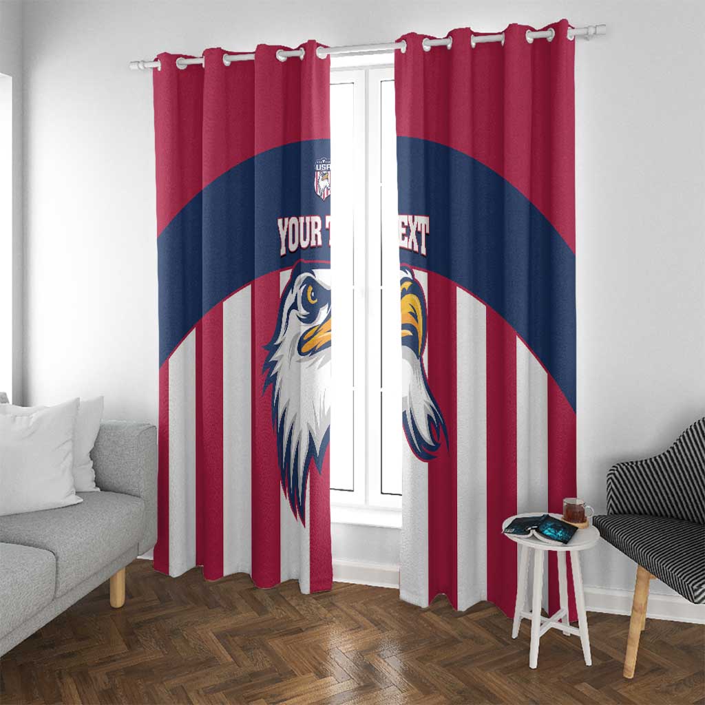 USA 2025 Rugby Custom Window Curtain Come On Eagle