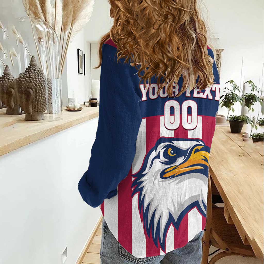 USA 2025 Rugby Custom Women Casual Shirt Come On Eagle