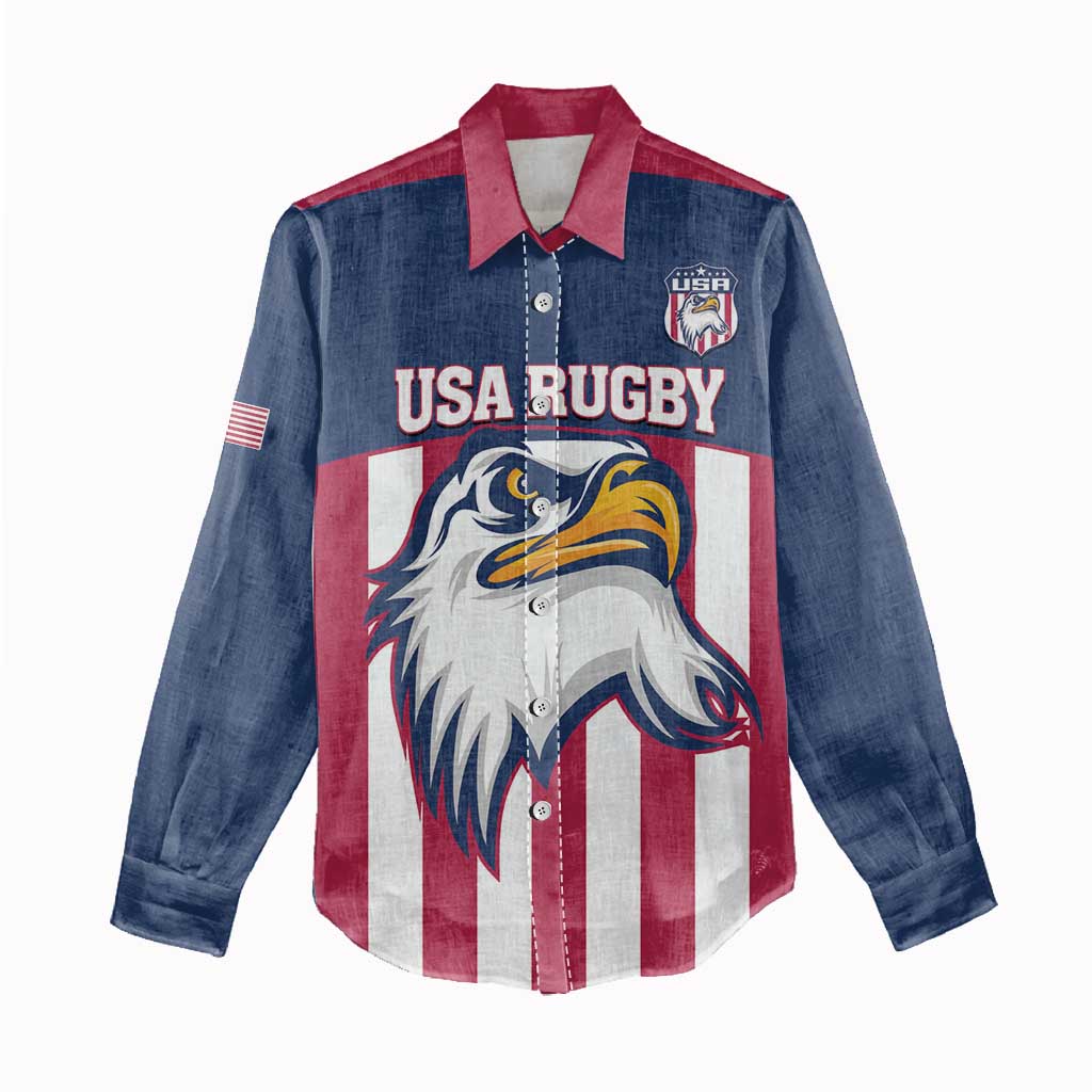USA 2025 Rugby Custom Women Casual Shirt Come On Eagle