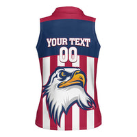 USA 2025 Rugby Custom Women Sleeveless Polo Shirt Come On Eagle
