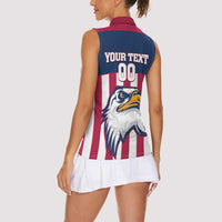 USA 2025 Rugby Custom Women Sleeveless Polo Shirt Come On Eagle
