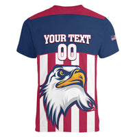 USA 2025 Rugby Custom Women V-Neck T-Shirt Come On Eagle