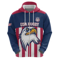 USA 2025 Rugby Custom Zip Hoodie Come On Eagle