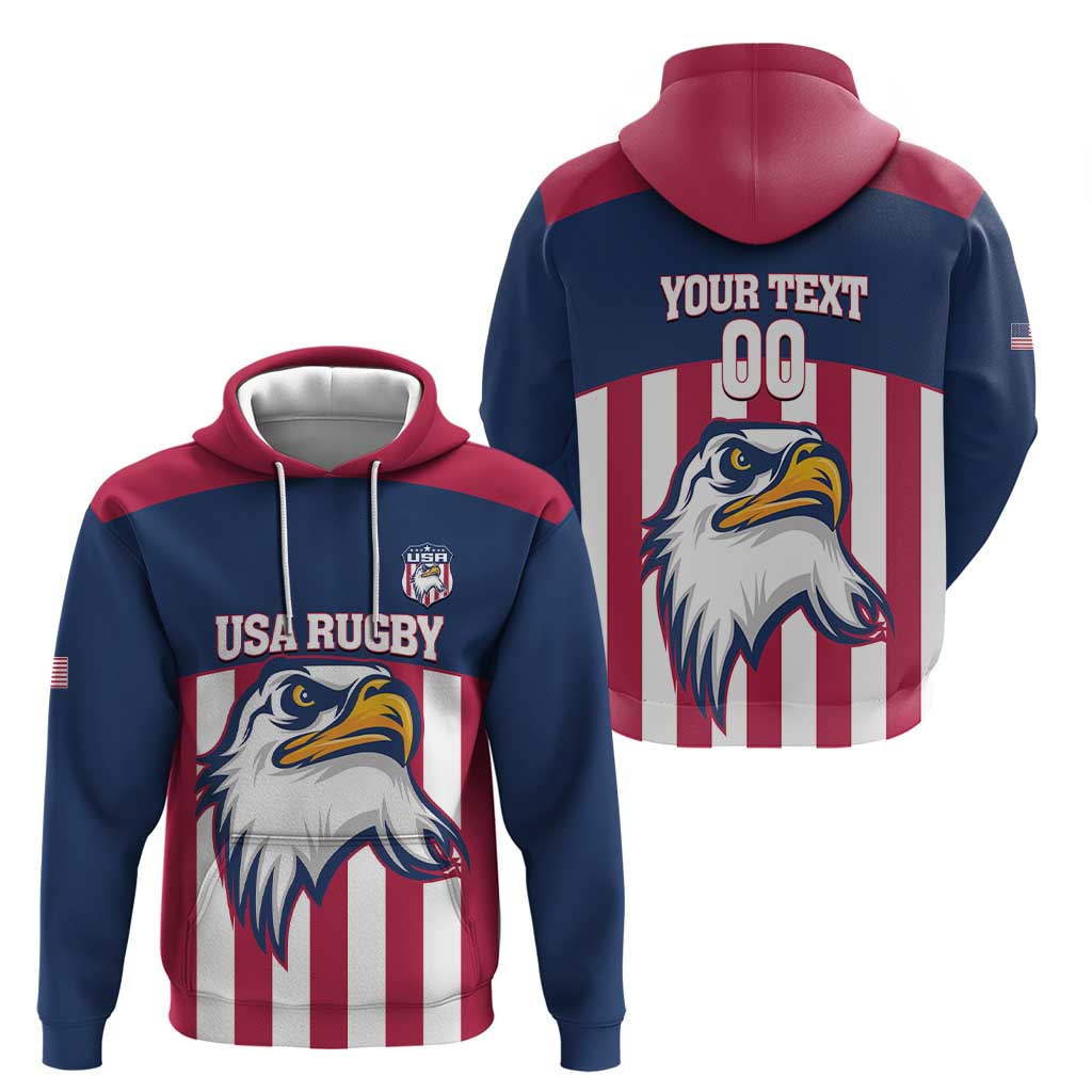 USA 2025 Rugby Custom Zip Hoodie Come On Eagle