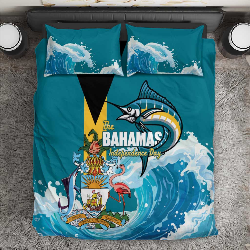 The Bahamas Independence Day Bedding Set Bahamian Blue Marlin National Color