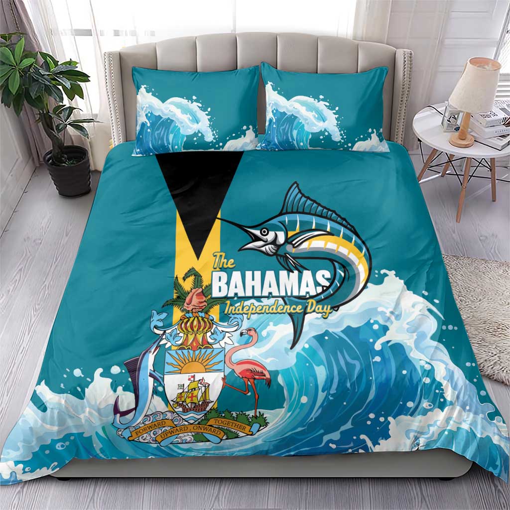The Bahamas Independence Day Bedding Set Bahamian Blue Marlin National Color