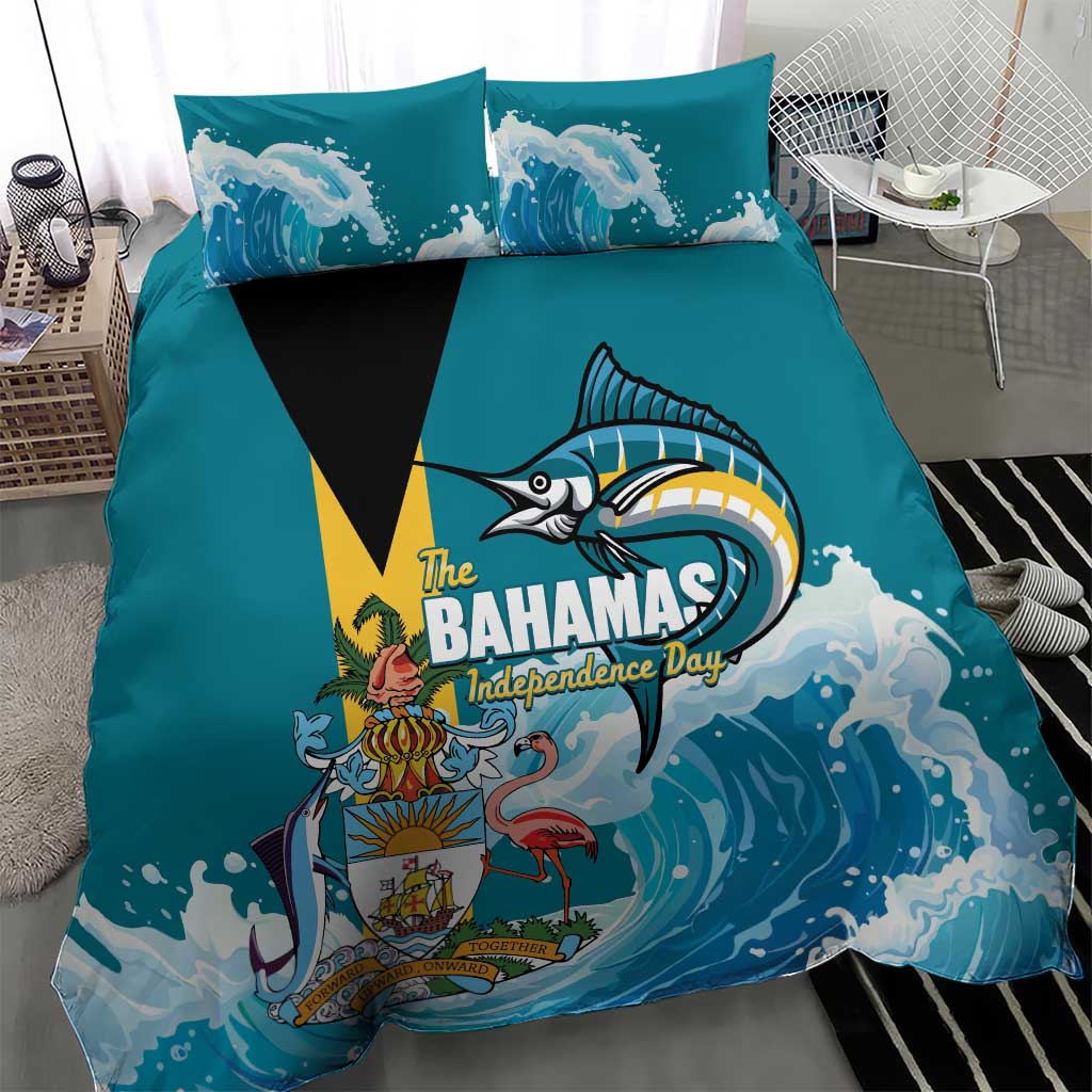 The Bahamas Independence Day Bedding Set Bahamian Blue Marlin National Color