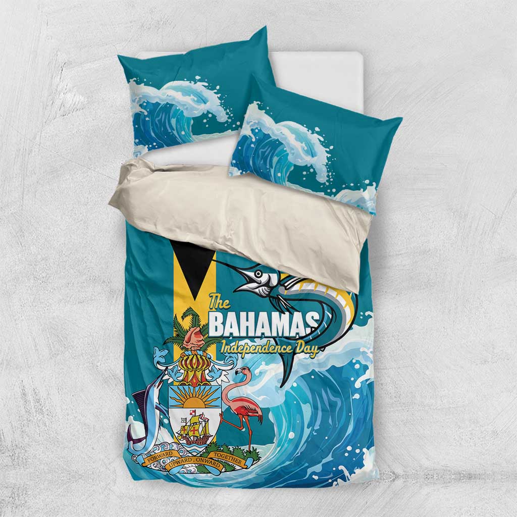The Bahamas Independence Day Bedding Set Bahamian Blue Marlin National Color