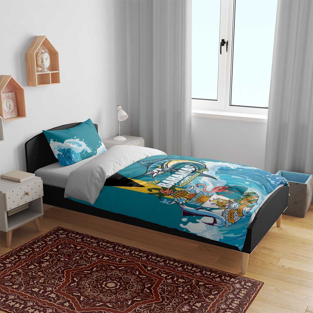 The Bahamas Independence Day Bedding Set Bahamian Blue Marlin National Color