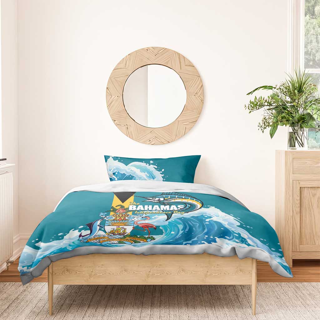 The Bahamas Independence Day Bedding Set Bahamian Blue Marlin National Color