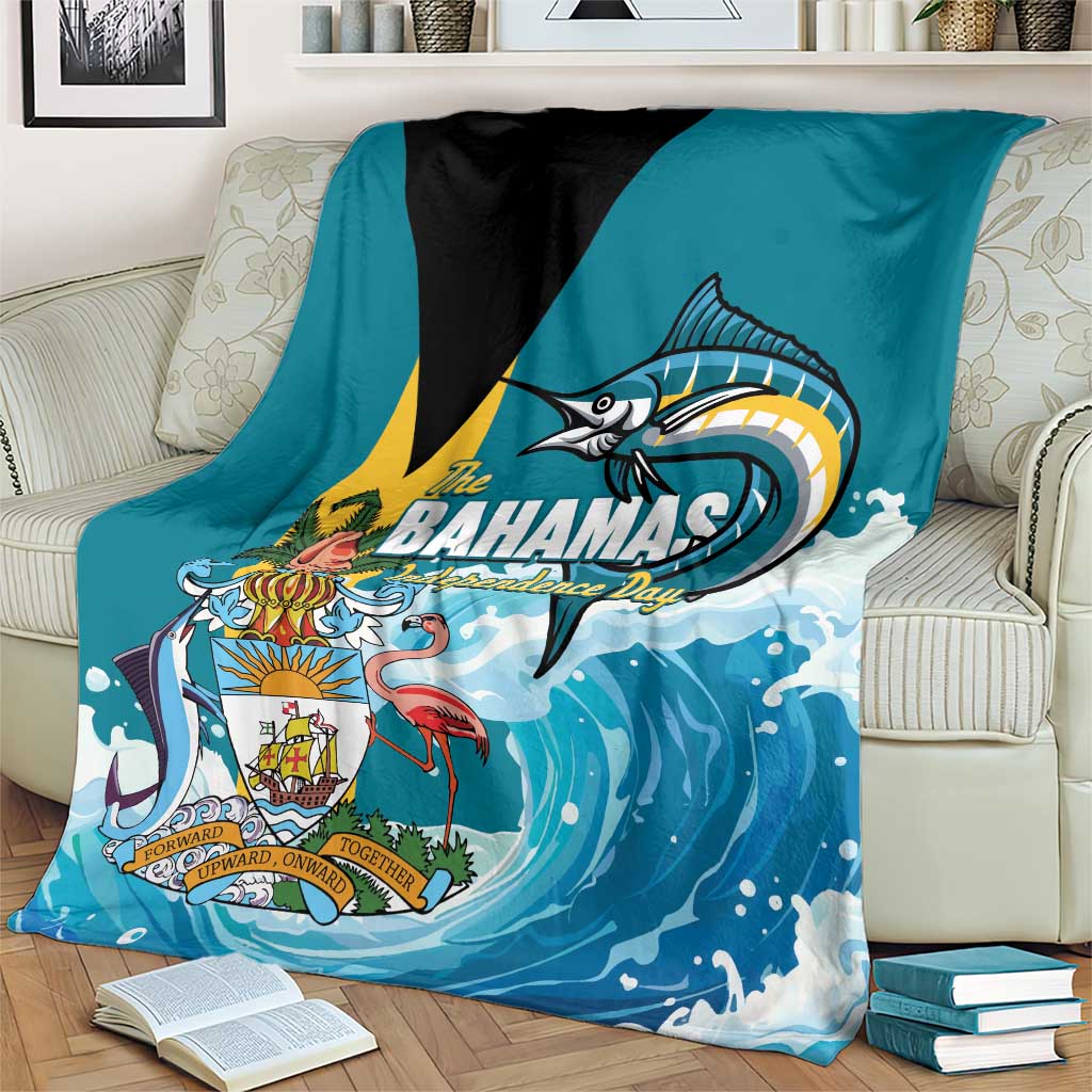 The Bahamas Independence Day Blanket Bahamian Blue Marlin National Color