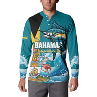 The Bahamas Independence Day Button Sweatshirt Bahamian Blue Marlin National Color