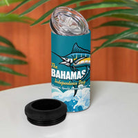 The Bahamas Independence Day 4 in 1 Can Cooler Tumbler Bahamian Blue Marlin National Color
