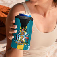The Bahamas Independence Day 4 in 1 Can Cooler Tumbler Bahamian Blue Marlin National Color