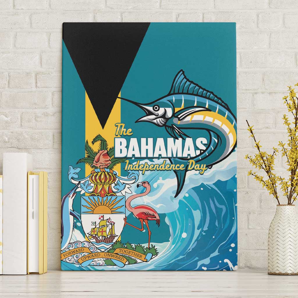 The Bahamas Independence Day Canvas Wall Art Bahamian Blue Marlin National Color