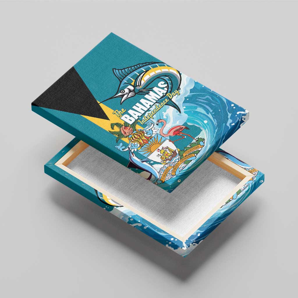 The Bahamas Independence Day Canvas Wall Art Bahamian Blue Marlin National Color