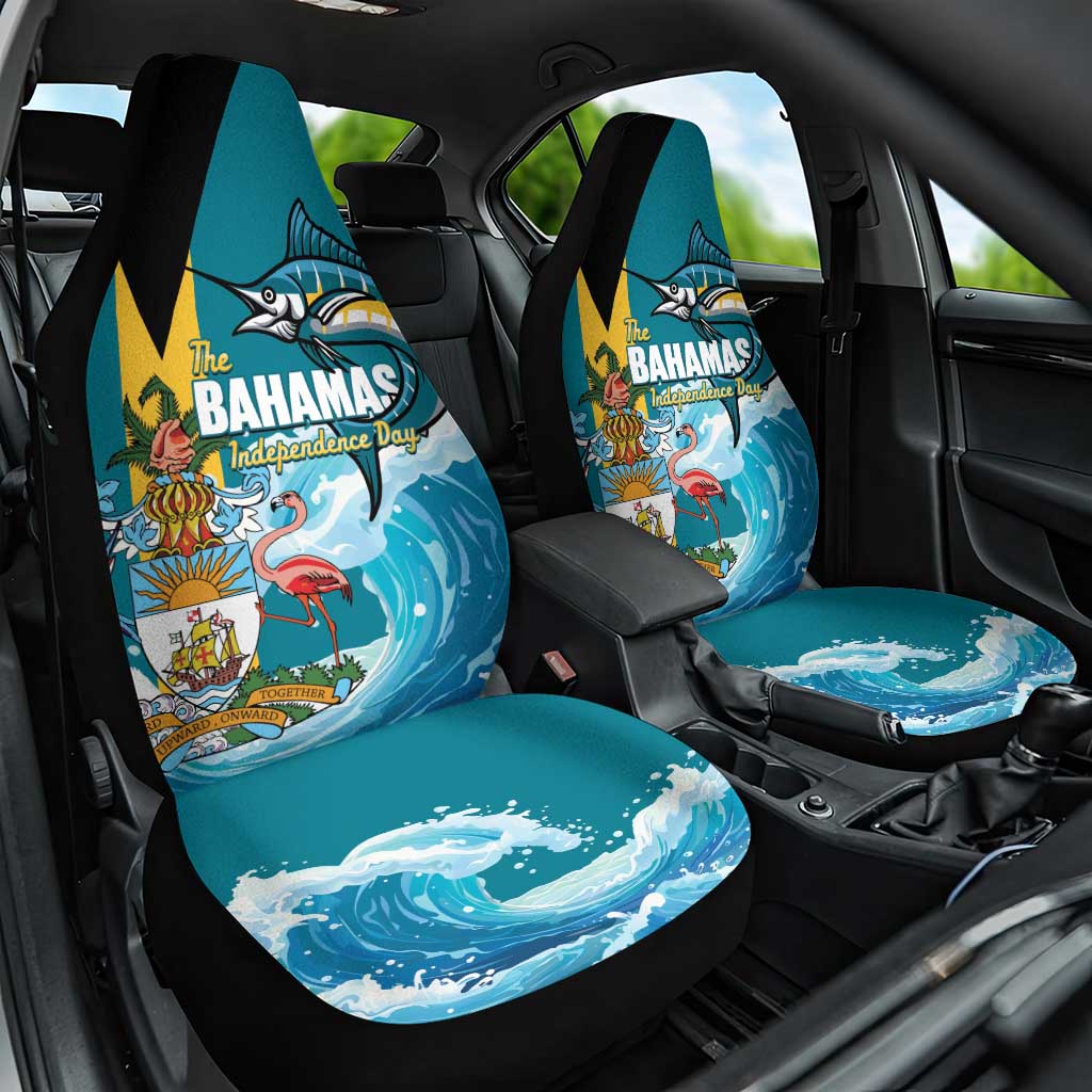 The Bahamas Independence Day Car Seat Cover Bahamian Blue Marlin National Color