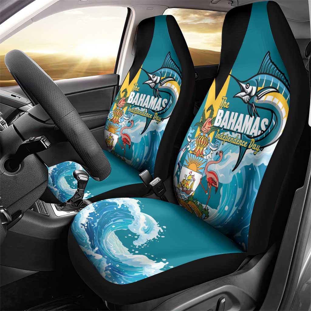 The Bahamas Independence Day Car Seat Cover Bahamian Blue Marlin National Color