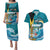 The Bahamas Independence Day Couples Matching Puletasi and Hawaiian Shirt Bahamian Blue Marlin National Color