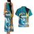 The Bahamas Independence Day Couples Matching Tank Maxi Dress and Hawaiian Shirt Bahamian Blue Marlin National Color