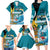 The Bahamas Independence Day Family Matching Long Sleeve Bodycon Dress and Hawaiian Shirt Bahamian Blue Marlin National Color